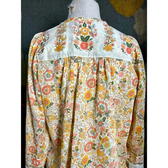 Elan Tie Neck Peasant Blouse M - Picture 12 of 15